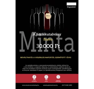 Winelovers Webshop 30.000 Ft értékű ajándékutalvány