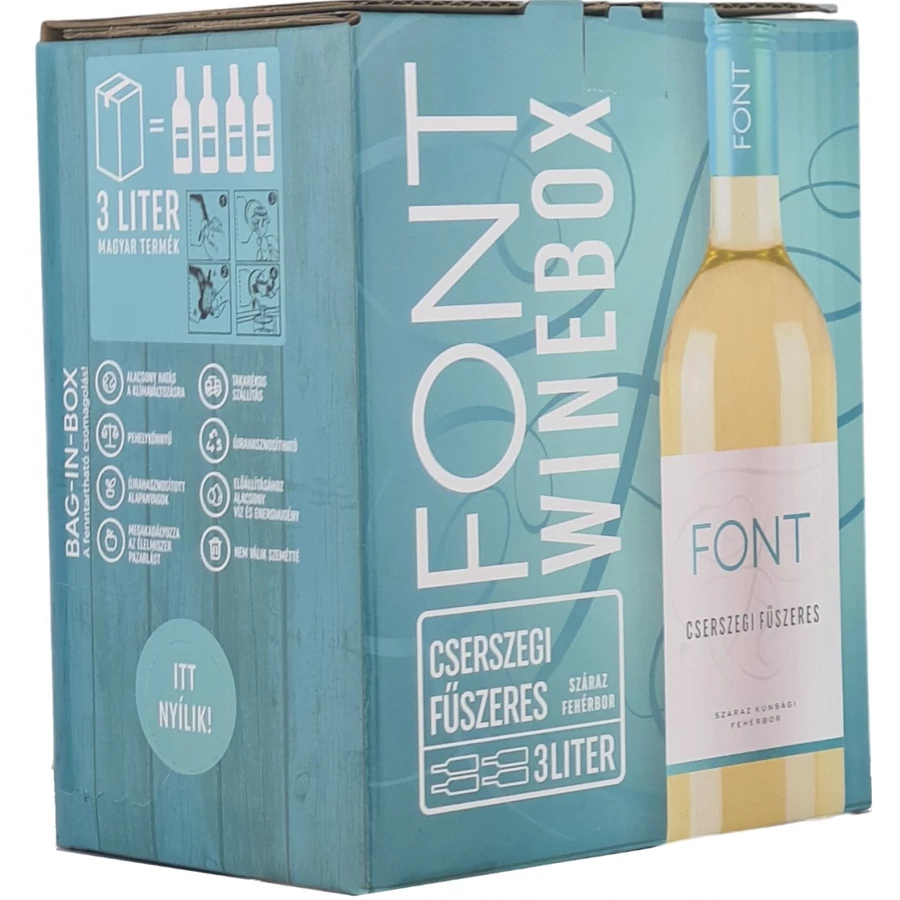 Font Pincészet Cserszegi Fűszeres 2025 (3L Bag-in-Box)