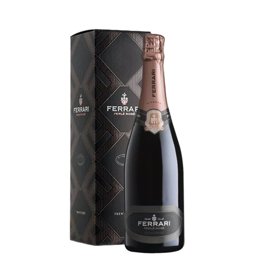 Ferrari Perlé Rosé Riserva 2018 díszdobozban