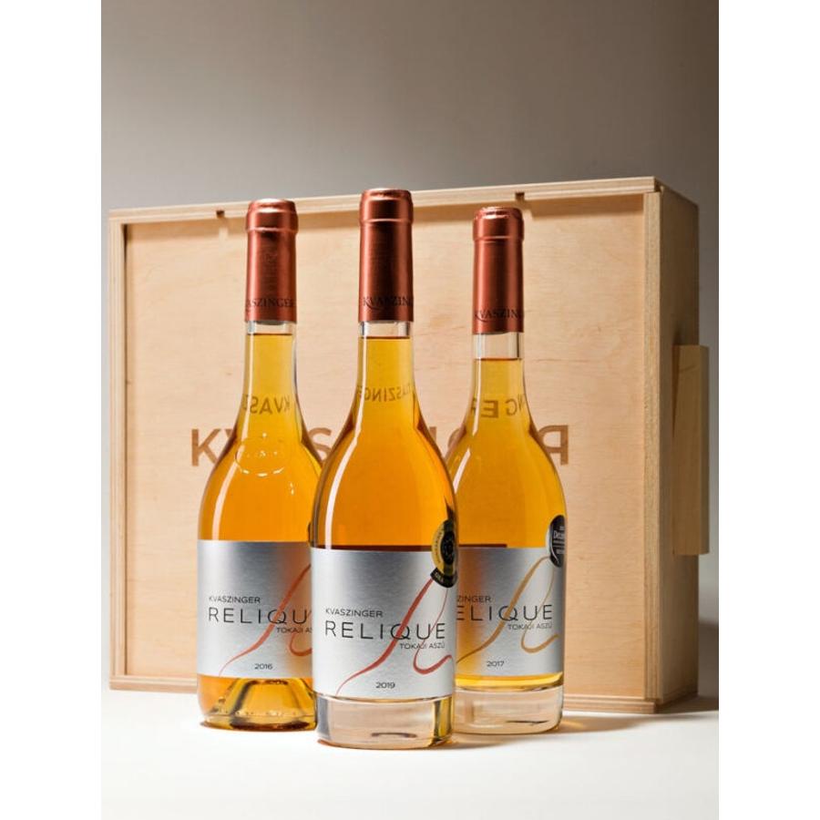 Kvaszinger Relique Aszú válogatás díszdobozban Kvaszinger Relique Aszú válogatás díszdobozban