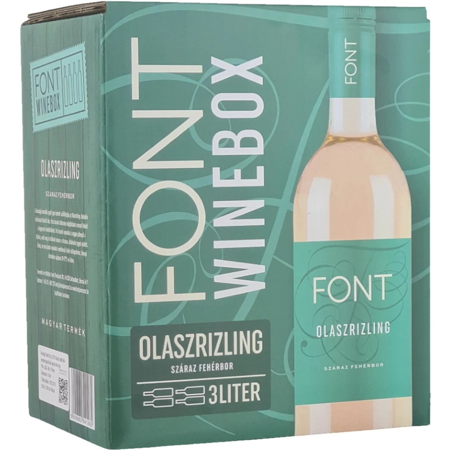 Font Pincészet Olaszrizling 2025 (3L Bag-in-Box)