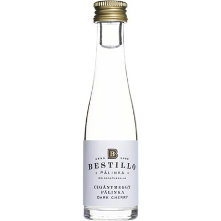 Bestillo Cigánymeggy Pálinka (0,03 l) Mini 40% (utolsó 3db)