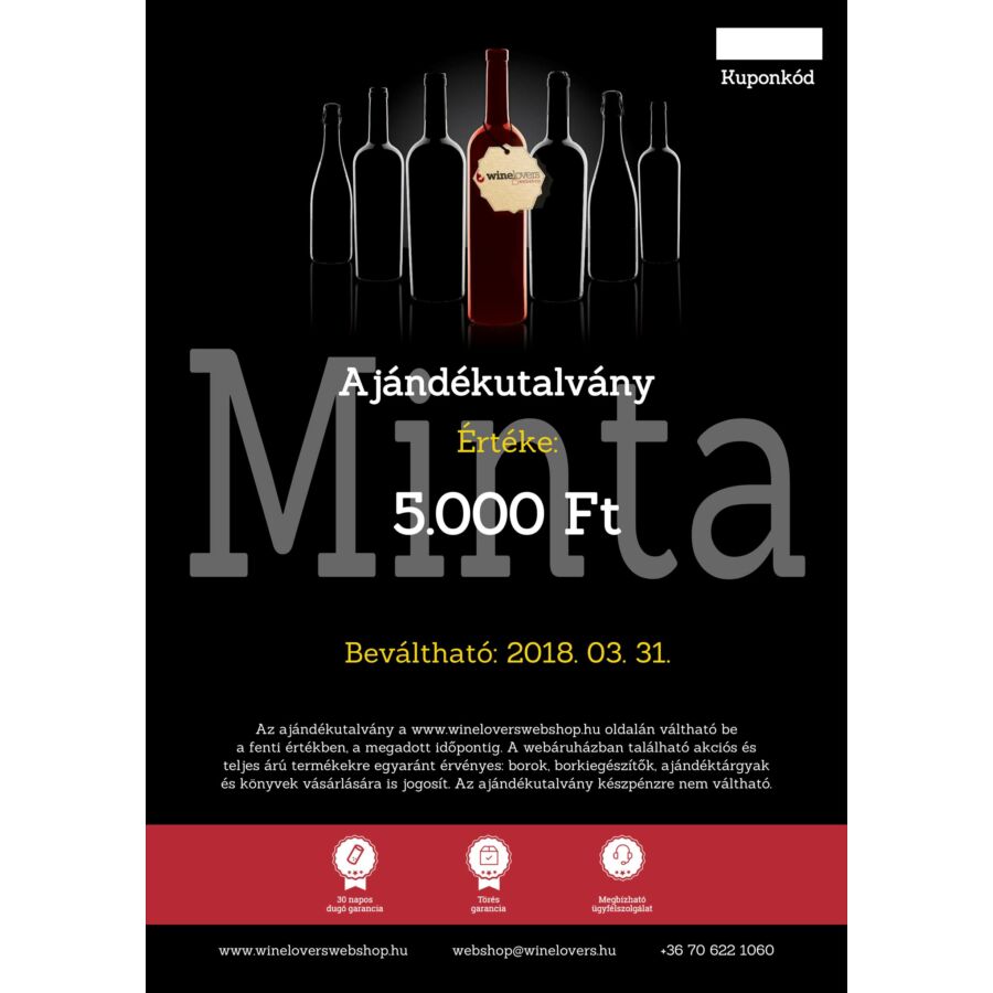 Winelovers Webshop 5,000 Ft gift voucher