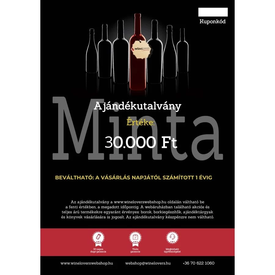 Winelovers Webshop 20.000 Ft értékű ajándékutalvány
